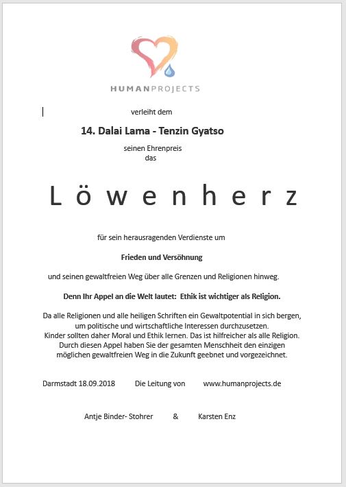 Löwenherz 2018 Humanprojects - 